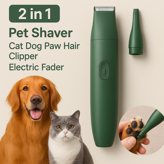 Effortless Pet Grooming: The 2-in-1 Green Pet Shaver for Cats & Dogs