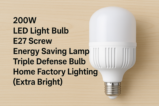 Experience an unmatched brightness and efficiency with the 200W LED Light Bulb: E27 Screw-made,