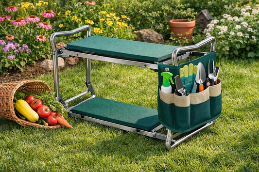 The Ultimate Multipurpose Folding Stainless Steel Garden Stool and Kneeler with Tool Bag: Your Essential Companion