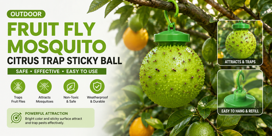 Outdoor Fruit Fly Mosquito Citrus Trap Sticky Ball(Green)