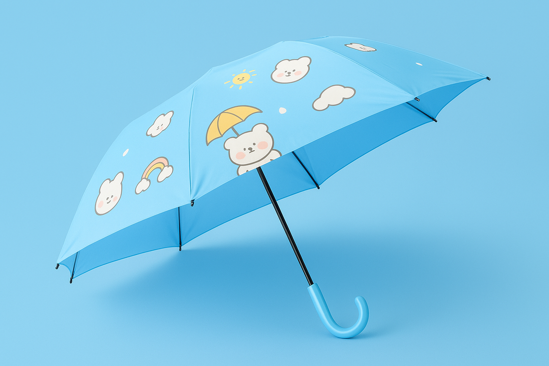 Sky Blue Delight: The Perfect Children’s Vinyl Sunscreen Umbrella for Year-Round Protection