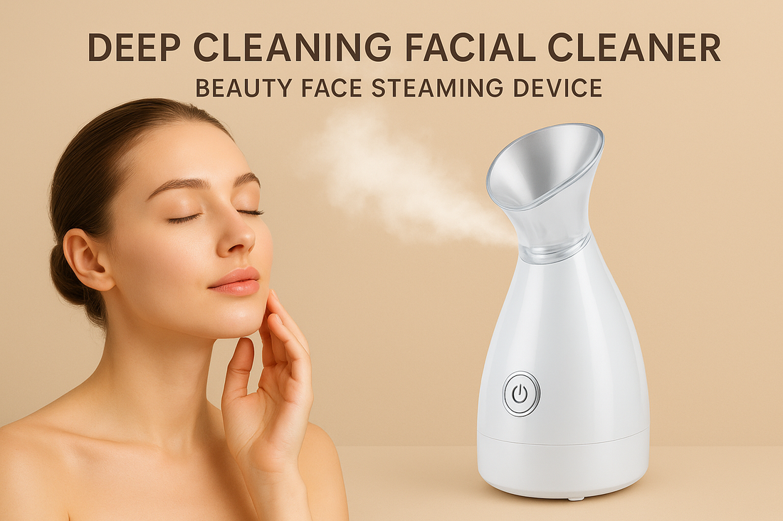 A professional skincare deep-cleaning facial steamer machine; thermal spray and automatic alcohol sprayer-in-one beauty face care cleaning device (US plug)