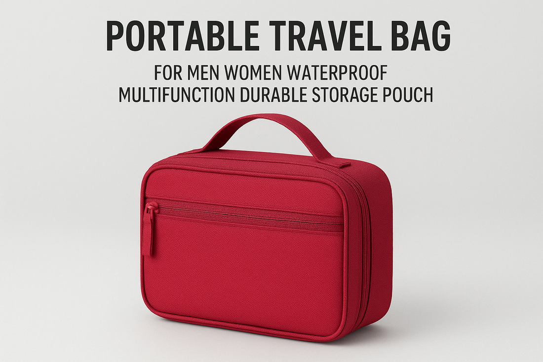 Portable Travel Bag in Rose Red: The Stylish Waterproof Pouch for Men and Women