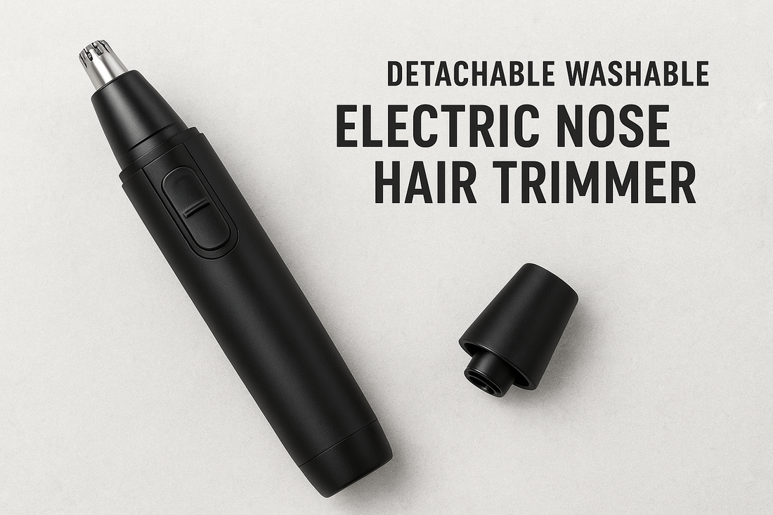 Premium Detachable Washable Electric Nose Hair Trimmer (Black) – Safe, Gentle, and Hygienic Grooming Device