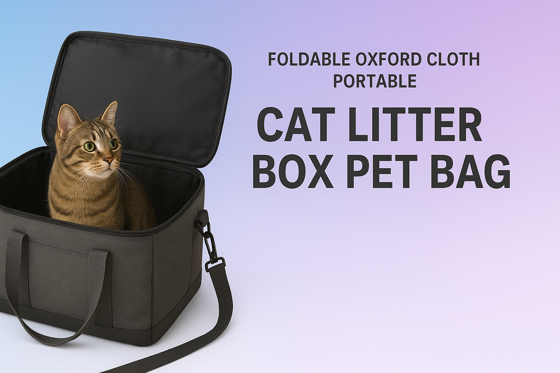 Perfect Travel Solution with Pet Owners: 35x45cm Foldable Oxford Cloth Portable Cat Litter Box Pet Bag in Easy Storage and Cleaning