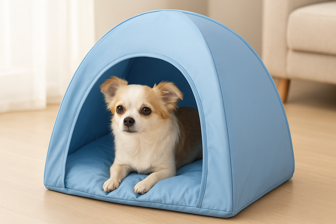 Summer Cold Feeling Dog Cat Kennel Ice Silk Cool Den (S, Blue): The Ultimate Cooling Retreat for Pets in Hot Weather