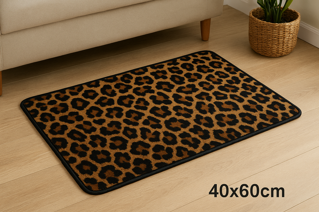 Fashion Leopard Print Carpet Living Room Mat (40x60cm, R9): A Bold Statement of Style and Comfort