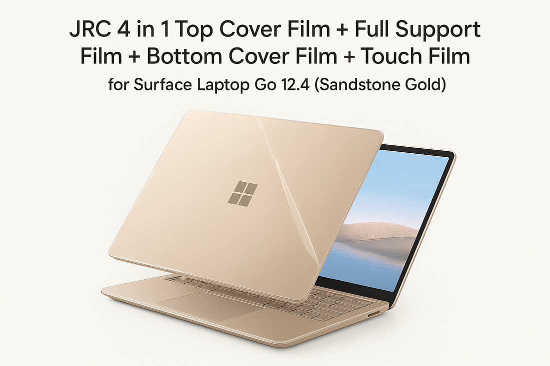 Complete Protection with Style: JRC 4-in-1 Film Set for Surface Laptop Go 12.4 (Sandstone Gold)