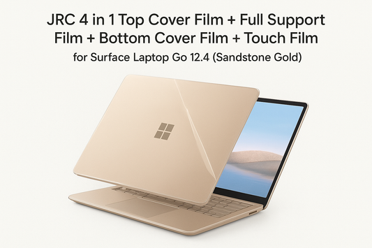 Complete Protection with Style: JRC 4-in-1 Film Set for Surface Laptop Go 12.4 (Sandstone Gold)