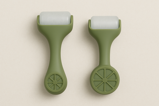 Ultimate Skincare Refreshment: 2pcs L-03-01 Face Ice Apparatus Massage Ice Roller Beauty Makeup Silicone Face Ice Tray (Olive Green) for Cooling, Toning, and Glowing Skin