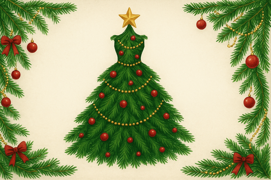 Elegant & Stylish Holiday Centre piece — Transform Your Christmas Tree with the Dress-Style Border Decoration (006)