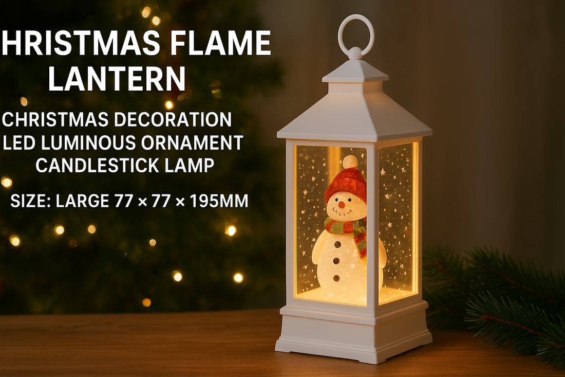 Glowing Magic: The Enchanting Charm of the Christmas Flame Lantern Snowman Edition