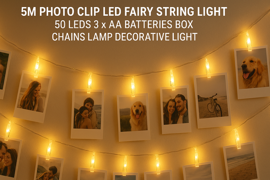 Light Up Your Memories: 5m Photo Clip LED Fairy String Light for Home, Parties & Celebrations