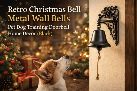 A Touch of Vintage Warmth: Retro Christmas Metal Wall Bell for Home Décor and Pet Training