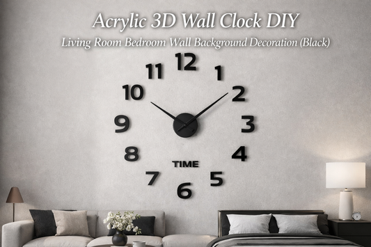 A Bold Statement on Your Wall: Acrylic 3D Wall Clock DIY in Elegant Black