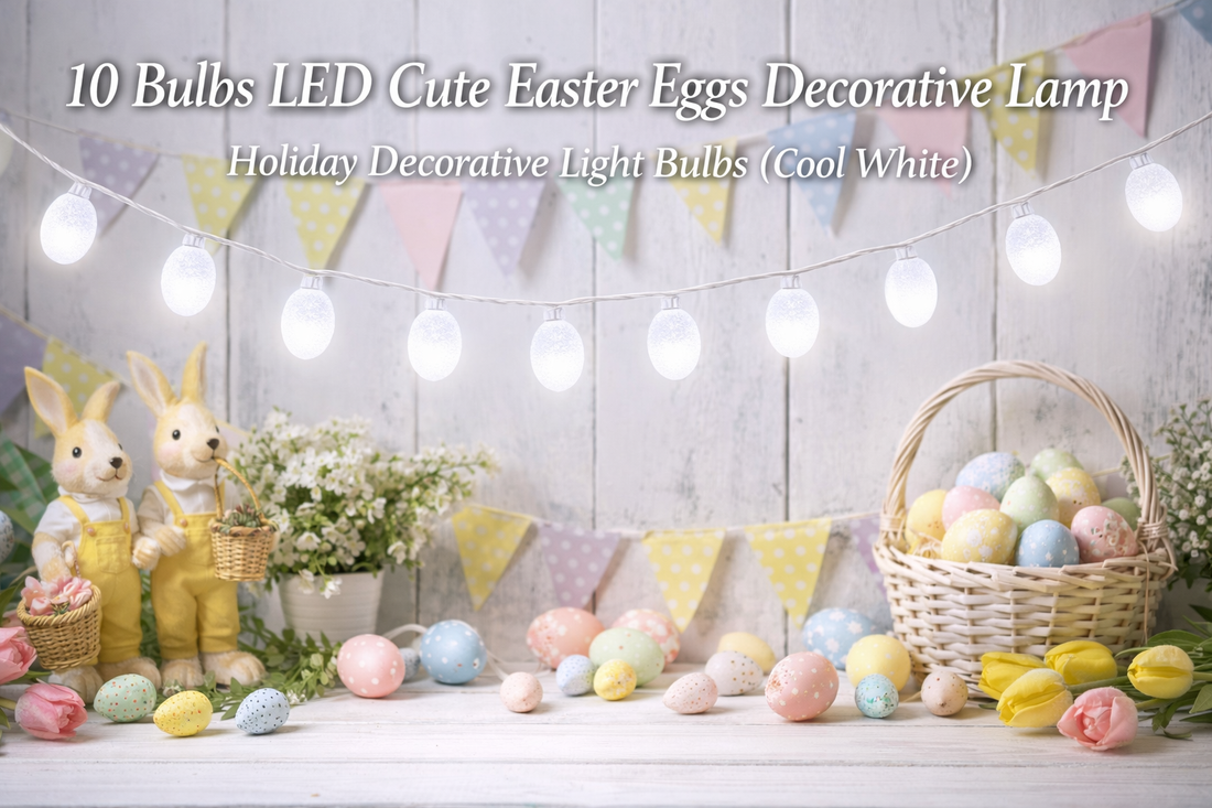 Brighten Your Easter Celebrations with 10 Bulbs LED Cute Easter Eggs Decorative Lamp