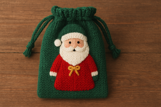Handmade Holiday Magic: The Woolen Santa Claus Knitting Bag That Defines Christmas Cheer