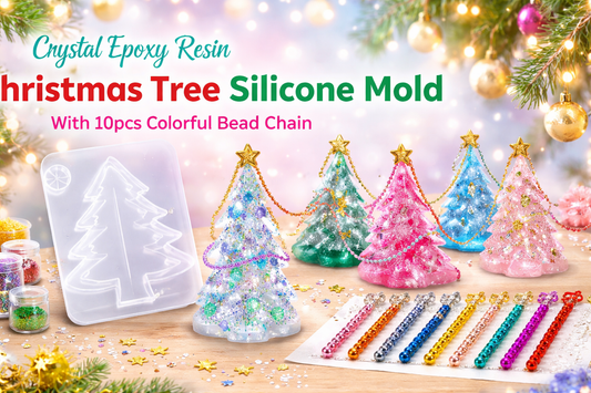 Create Sparkling Holiday Décor with the Crystal Epoxy Resin Christmas Tree Silicone Mold