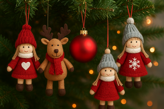 Christmas Home Decor Hanging Ornaments Dolls: Elk Christmas Tree Decorations
