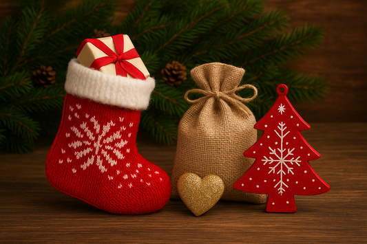 Christmas Socks Gift Bag and Christmas Tree Pendant Decoration for Creative, Heartwarming Holiday Gifting