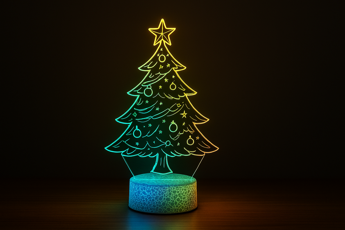 A Magical Glow: Exploring the Christmas Tree 3D Colorful LED Vision Light Lamp