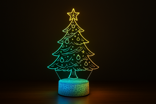 A Magical Glow: Exploring the Christmas Tree 3D Colorful LED Vision Light Lamp