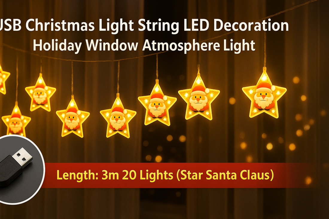 Brightening the Season: 3m USB Star Santa LED String Lights for Christmas Décor