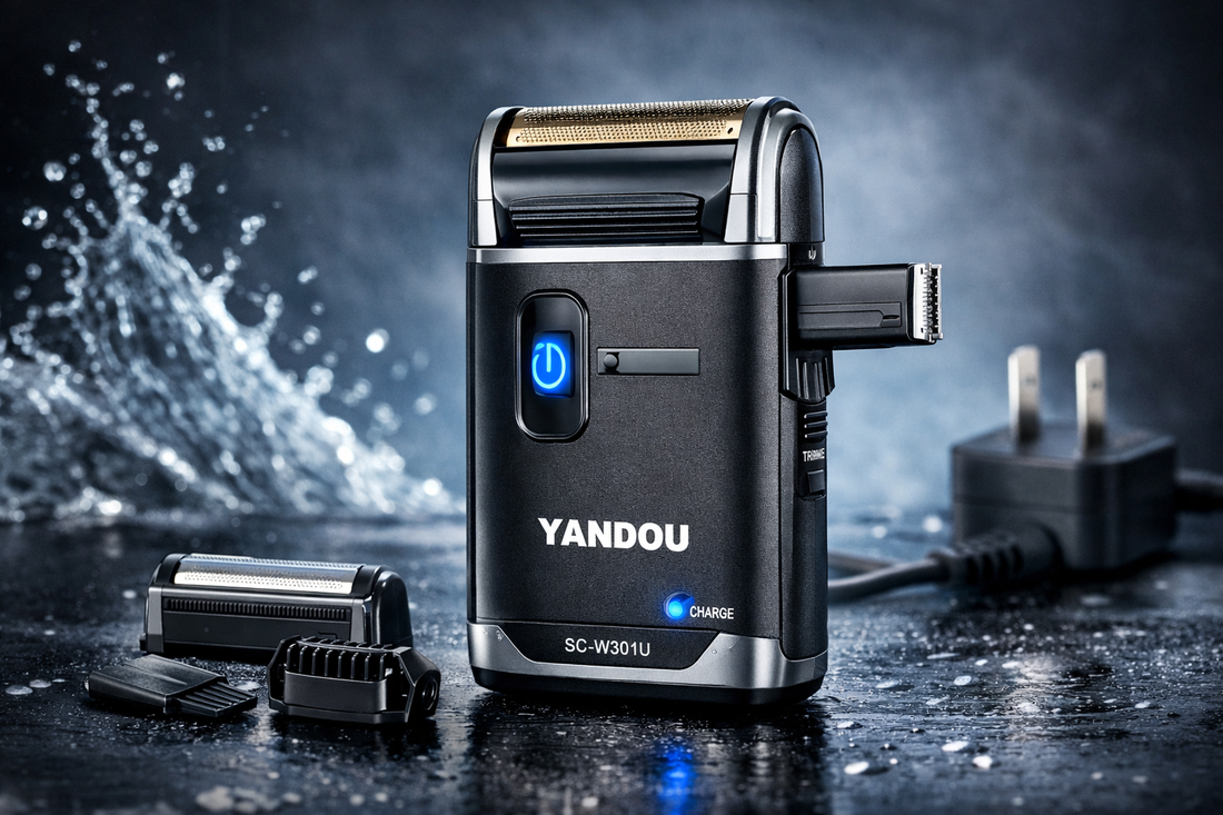 Yandou SC-W301U Shaver Men Electric Rechargeable Reciprocating Razor With Temple Trimmer CN Plug