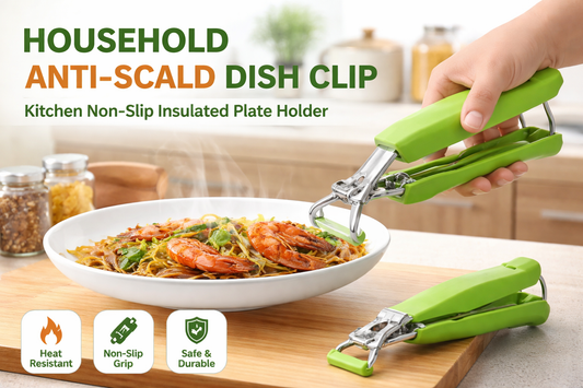 The Household Anti-Scald Dish Clip Kitchen Non-Slip Insulated Plate Holder