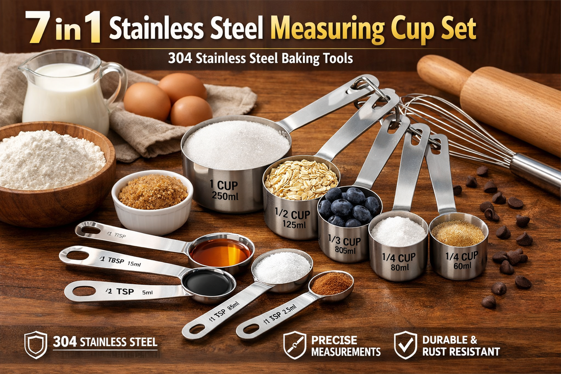 7 in 1 304 Stainless Steel Measuring Cup Set Baking Tools: Precision, Durability, and Professional-Grade Kitchen Performance