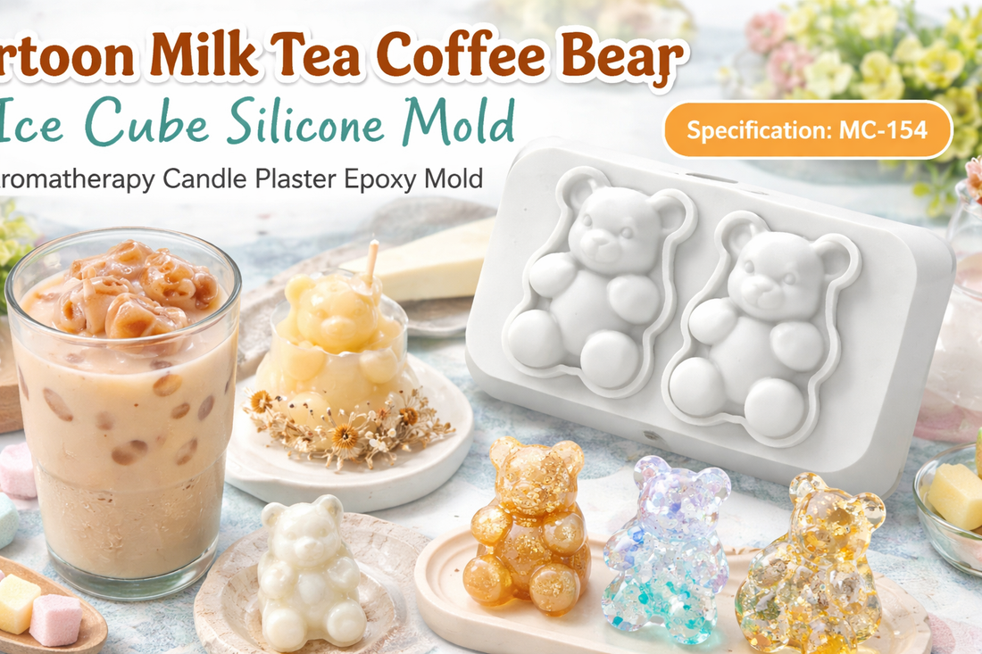 Creative Charm in Every Pour: Cartoon Bear Silicone Mold MC-154 for Ice Cubes, Candles, Plaster & Epoxy Crafts