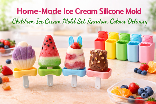 A Fun and Healthy Way to Beat the Heat: Home-Made Ice Cream Silicone Mold Set for Children