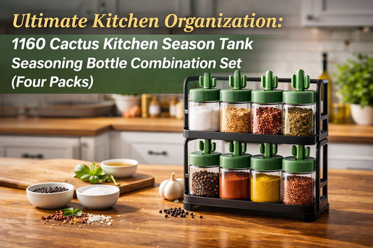 Ultimate Kitchen Organization: 1160 Cactus Kitchen Season Tank Seasoning Bottle Combination Set (Four Packs)