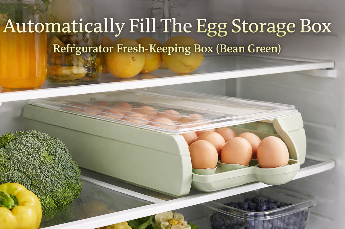 Effortless Egg Organization: Automatically Fill Fresh-Keeping Box (Bean Green) Review