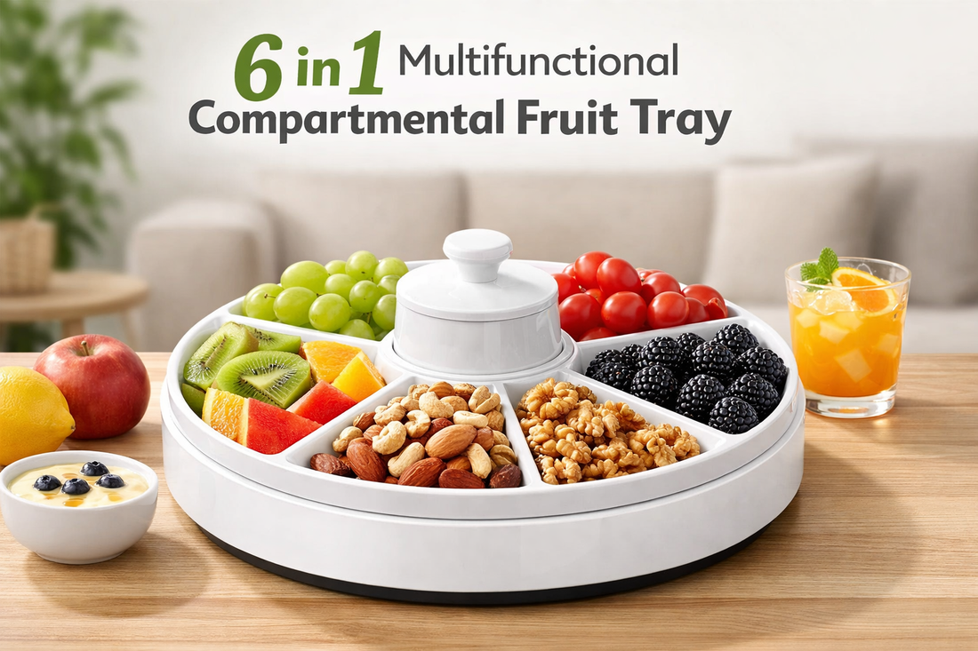 Serve in Style with the 6 In 1 Multifunctional Compartmental Fruit Tray