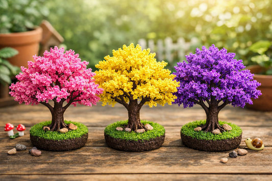 Modern home interior design uses miniature green plant displays to create artistic displays.