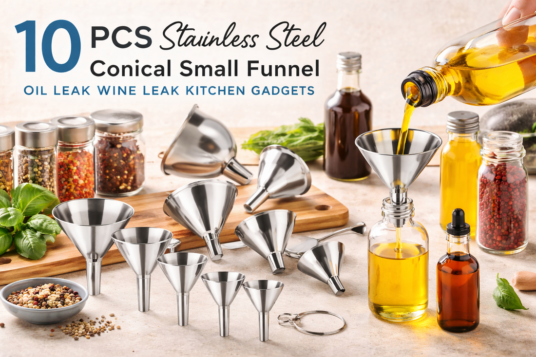 10 PCS Stainless Steel Small Funnel Oil & Wine Leak Kitchen Gadgets: A Must-Have for Every Home