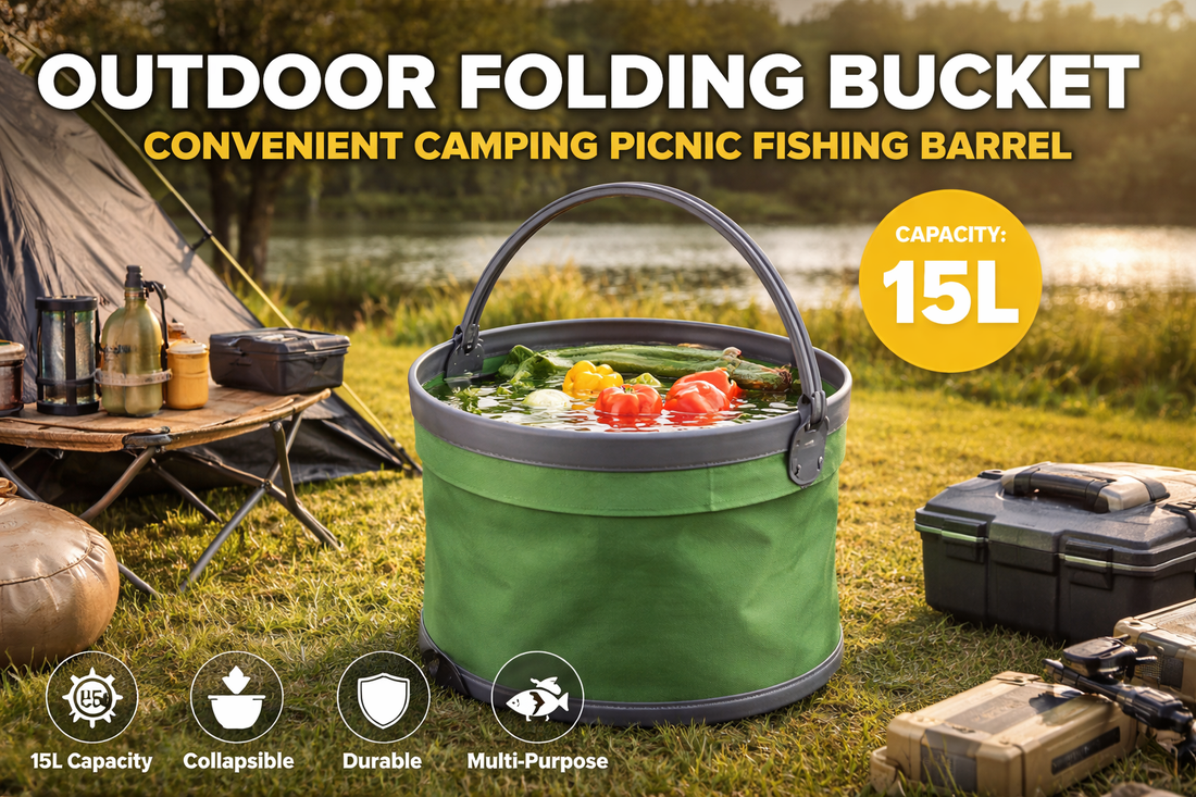 The Ultimate Outdoor Utility Solution: 15L Folding Bucket for Camping, Fishing, and Travel