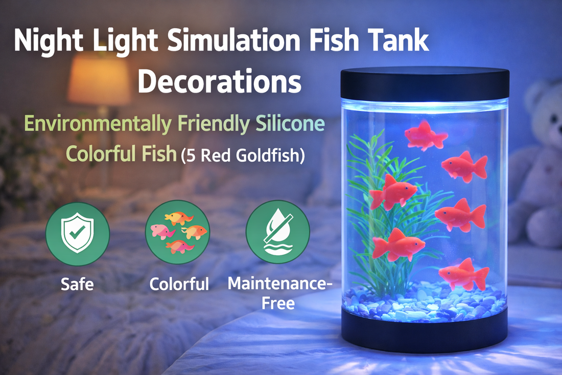5 Red Goldfish Night Light Simulation Fish Tank: Safe, Vibrant, and Maintenance-Free Decorative Lighting