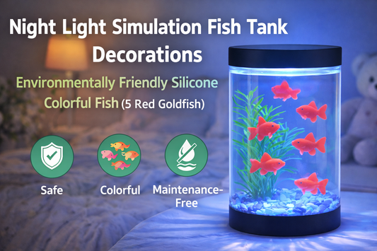 5 Red Goldfish Night Light Simulation Fish Tank: Safe, Vibrant, and Maintenance-Free Decorative Lighting