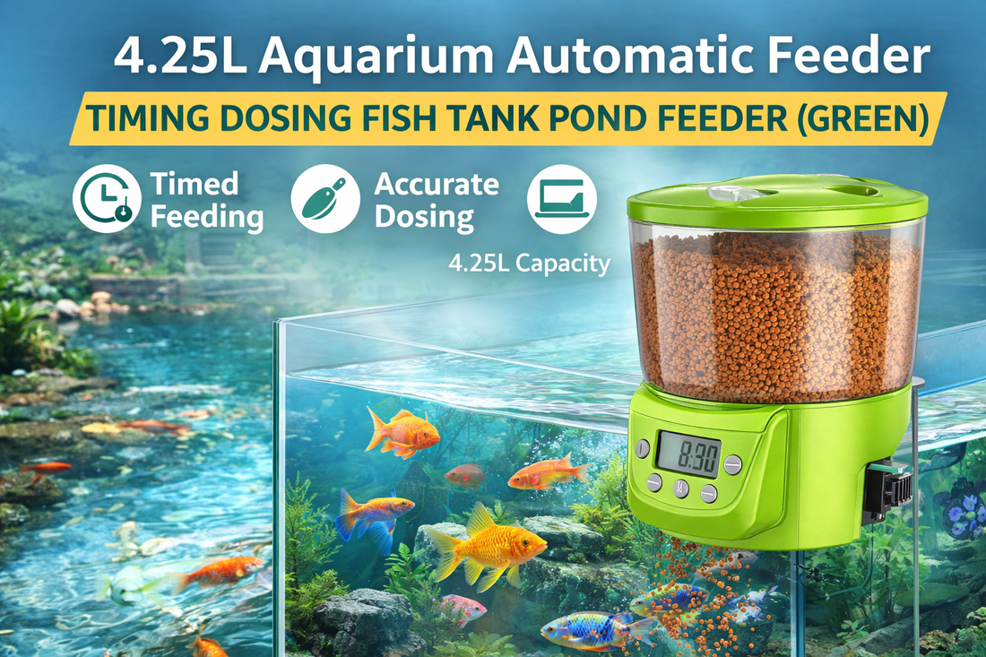4.25L Aquarium Automatic Feeder Timing Dosing Solution for Fish Tanks and Ponds