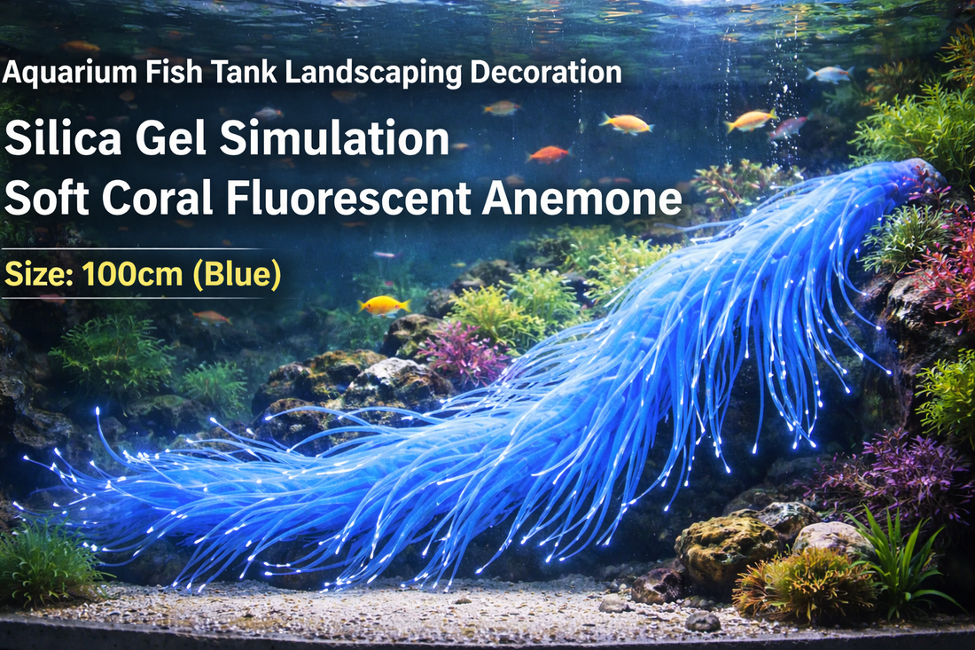 Create a Living Reef Effect with a Fluorescent Blue Silica Gel Simulation Coral Anemone
