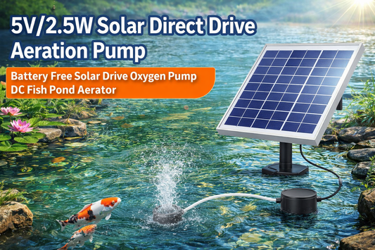 5V/2.5W Solar Direct Drive Aeration Pump: A Battery-Free Oxygen Solution for Healthier Fish Ponds