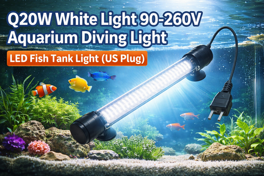 Q20W White Light 90–260V Aquarium Diving Light: Powerful LED Illumination for Crystal-Clear Fish Tanks