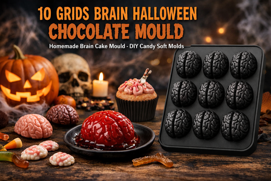 Create Spooky Treats at Home with the 10 Grids Brain Halloween Chocolate Mould
