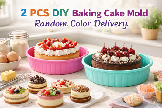 Bake with Creativity Using the 2 PCS DIY Baking Cake Mold Random Color Delivery