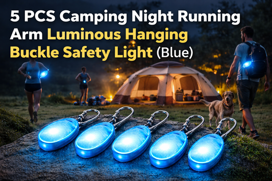 5 PCS Camping Night Running Arm Luminous Hanging Buckle Safety Light (Blue) – The Ultimate Visibility Solution for Nighttime Safety