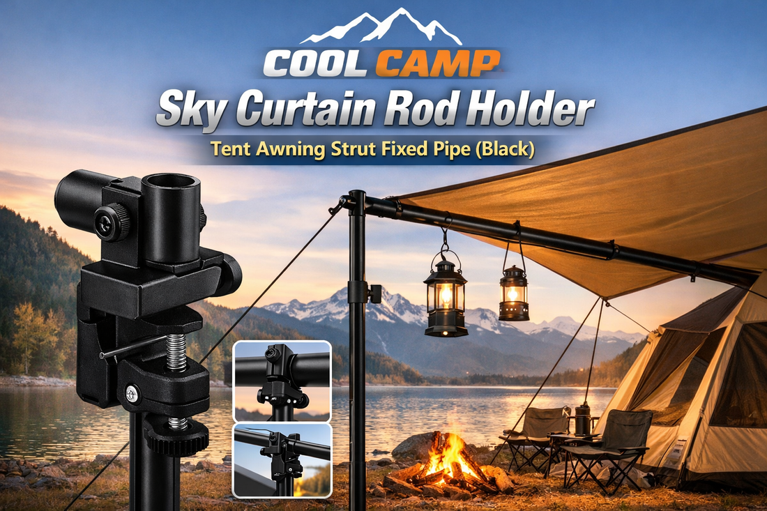 Enhance Your Tent Stability: COOL CAMP Sky Curtain Rod Holder for Awning and Curtain Setup