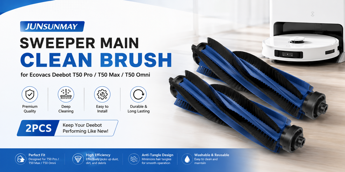 Upgrade your cleaning performance, pretty easily, with 2pcs JUNSUNMAY Sweeper Main Clean Brush