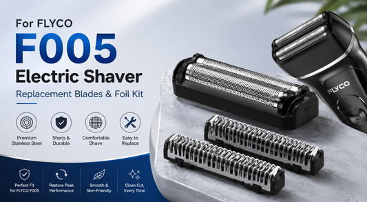 For FLYCO F005 Electric Shaver Replacement Blades & Foil Kit, 